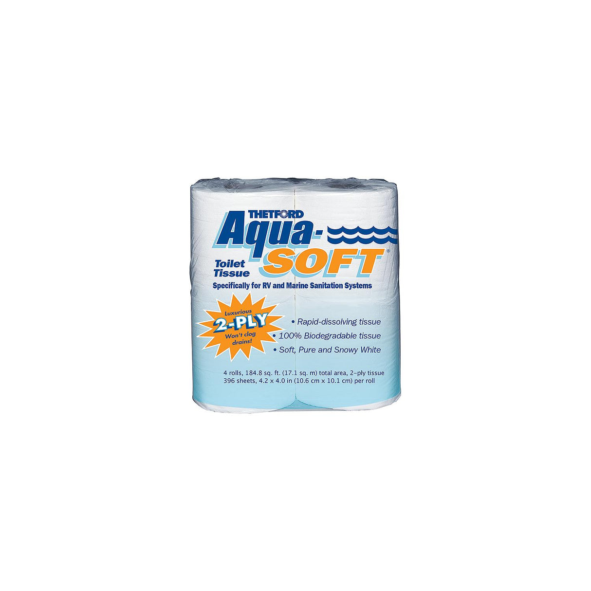 Thetford 03300 Aqua Soft 2-Ply Toilet Tissue-Toilet Paper