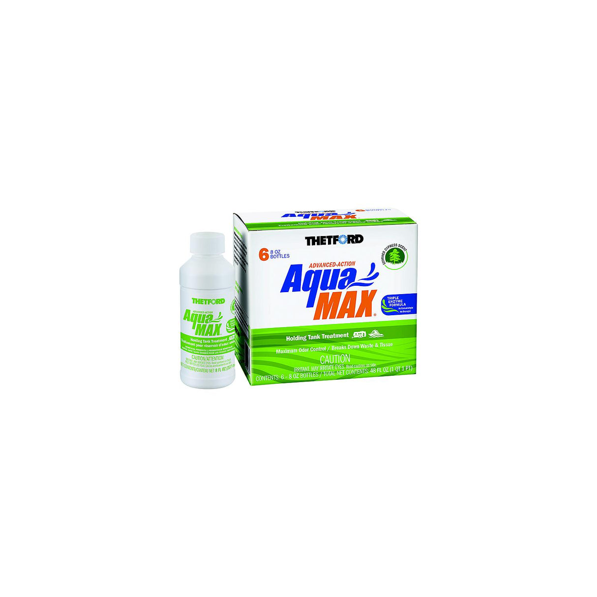Thetford 96634 Aquamax® Holding Tank Treatment, 6-Pack 8oz Liquid, Spring Showers Sent