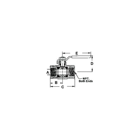 Bronze Ball Type Fuel Shut-Off Valve, 3/8"