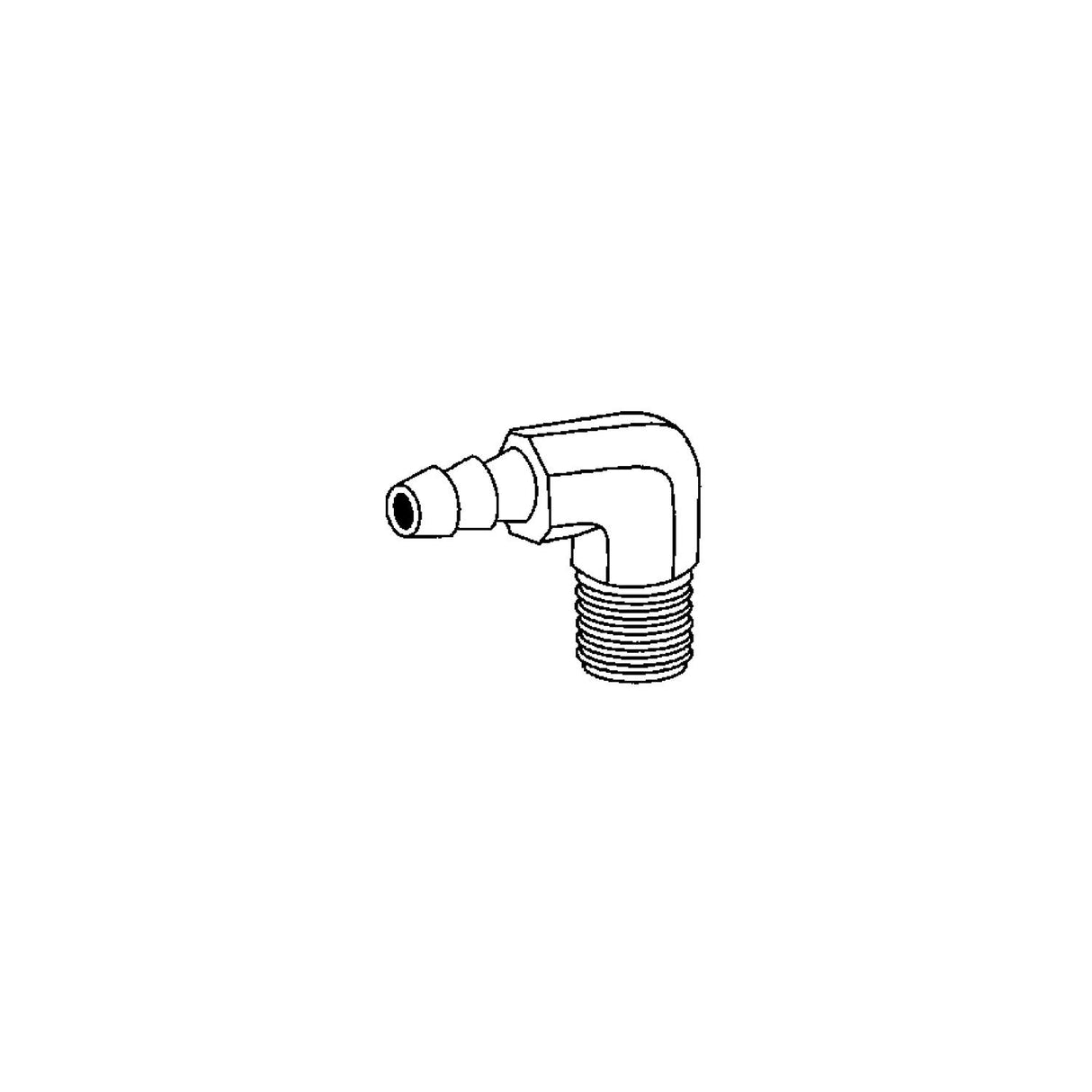 Hose Barb Elbow 3/8 X 1/4