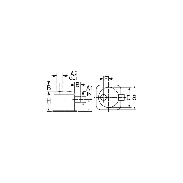 Centek 1500026 Vernalift Side In/Top Out Muffler