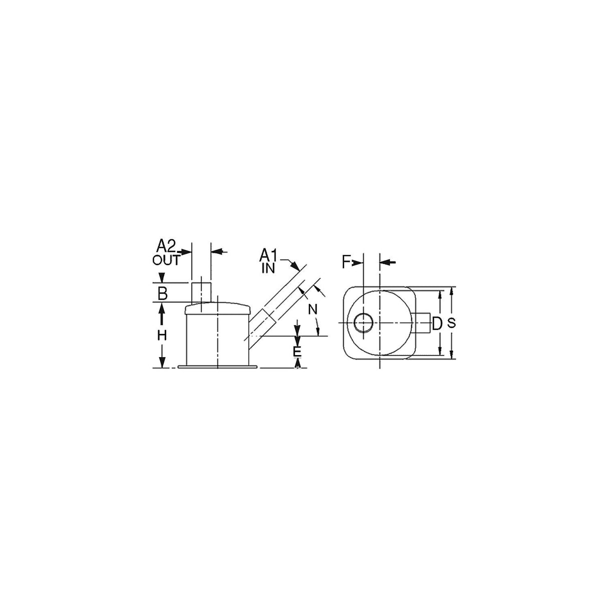 Centek 1500107 2.00 Vernalift 45° Deg. Angle Muffler
