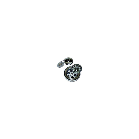 Scandvik 10313 1-1/2" Outlet Sink Drain With Basket and Stopper Fits 2-1/16" Drain Hole