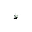 Scandvik 12124 Stainless Steel Recessed Shower Cap With Composite Cup Push-Button Sprayer Black With 6' Black Nylon Hose