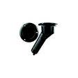 Tigress P1030DB Drain, Round Top, ABS Plastic, Black, 30°