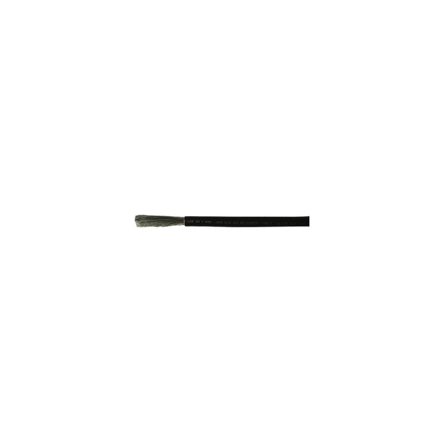 Cobra Wire A2004T07050FT Tinned Copper Battery Cable, 4 AWG, 50', Black