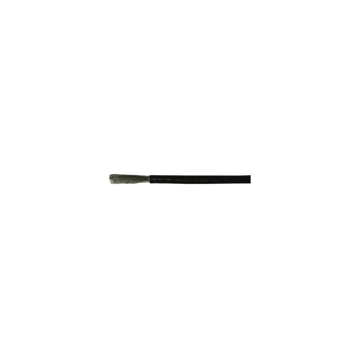 Cobra Wire A2004T07100FT Tinned Copper Battery Cable, 4 AWG, 100', Black