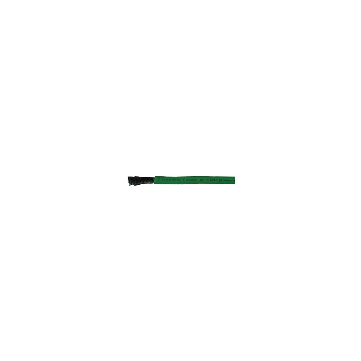 Cobra Wire A2008T03100FT Tinned Copper Battery Cable, 8 AWG, 100', Green