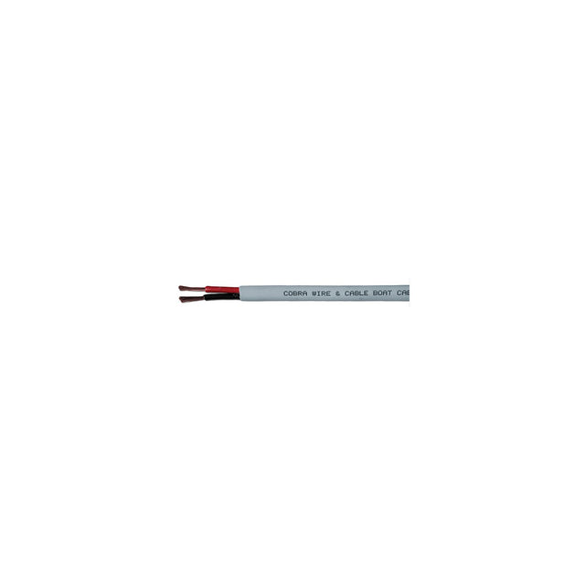 Cobra Wire B7G12B21100FT Bare Copper Duplex Wire, 12/2, 100', Gray