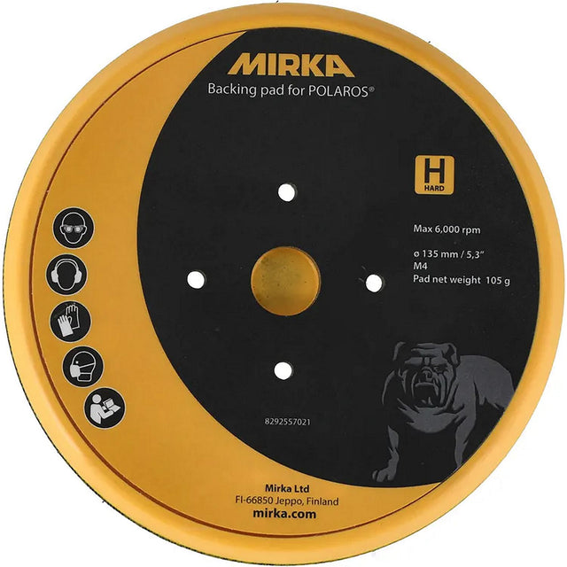 Mirka 8292557021 Backing Pad For Polaros, Hard, 5.3"