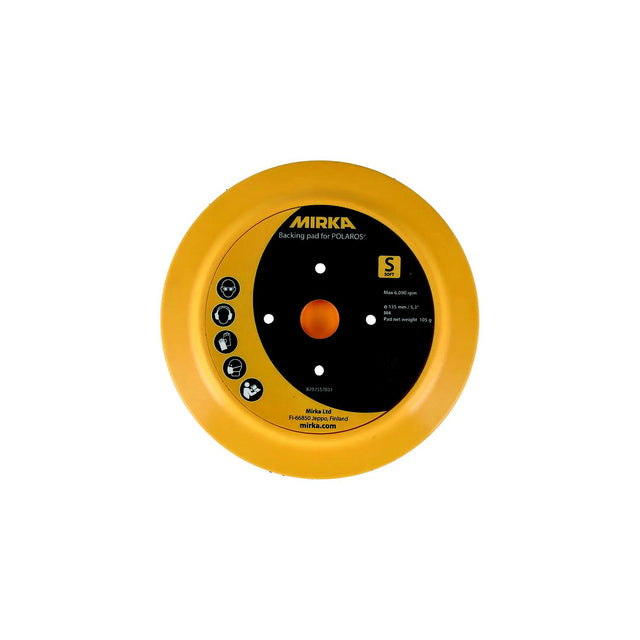 Mirka 8292557031 Backing Pad For Polaros, Soft, 5.3"