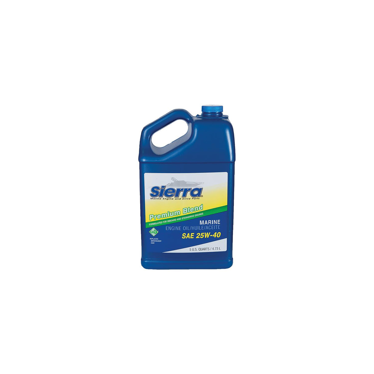 Sierra 94004 Oil-25W40 FCW I/O-I/B, 5 Qt.
