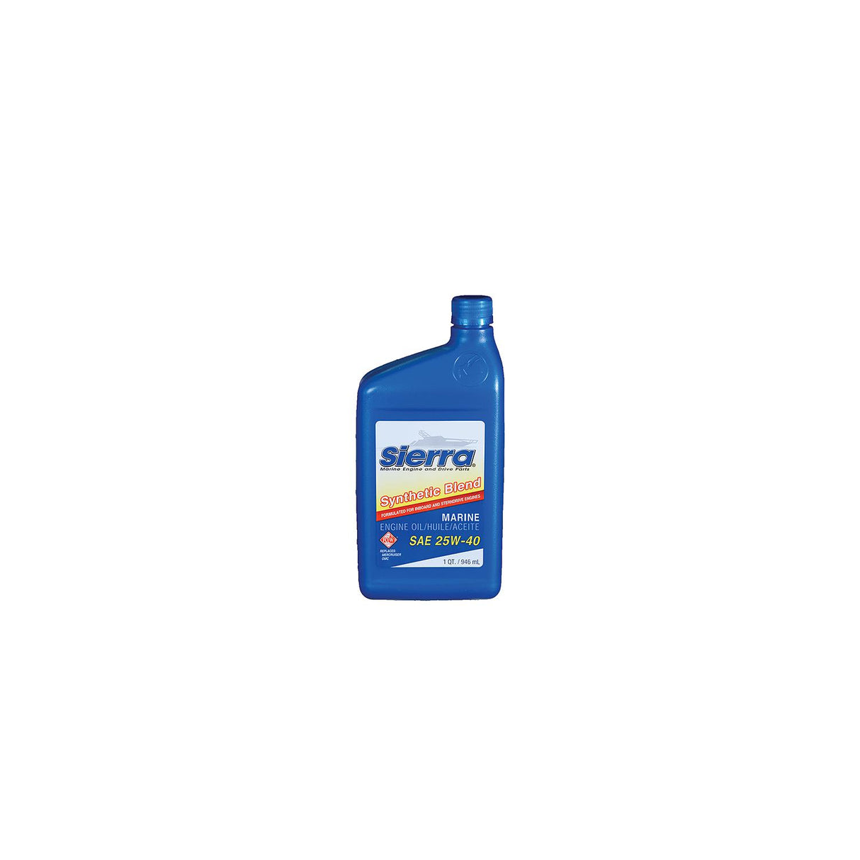 Sierra 1894402 25W40 FCW Synthetic Blend I/O Oil, Qt.