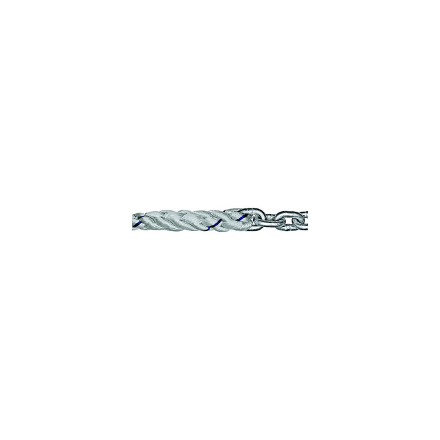 Titan Chain CAR3S12150H1425 Three Strand Anchor Rode, 1/2" x 150' Line, 1/4" x 25' Chain