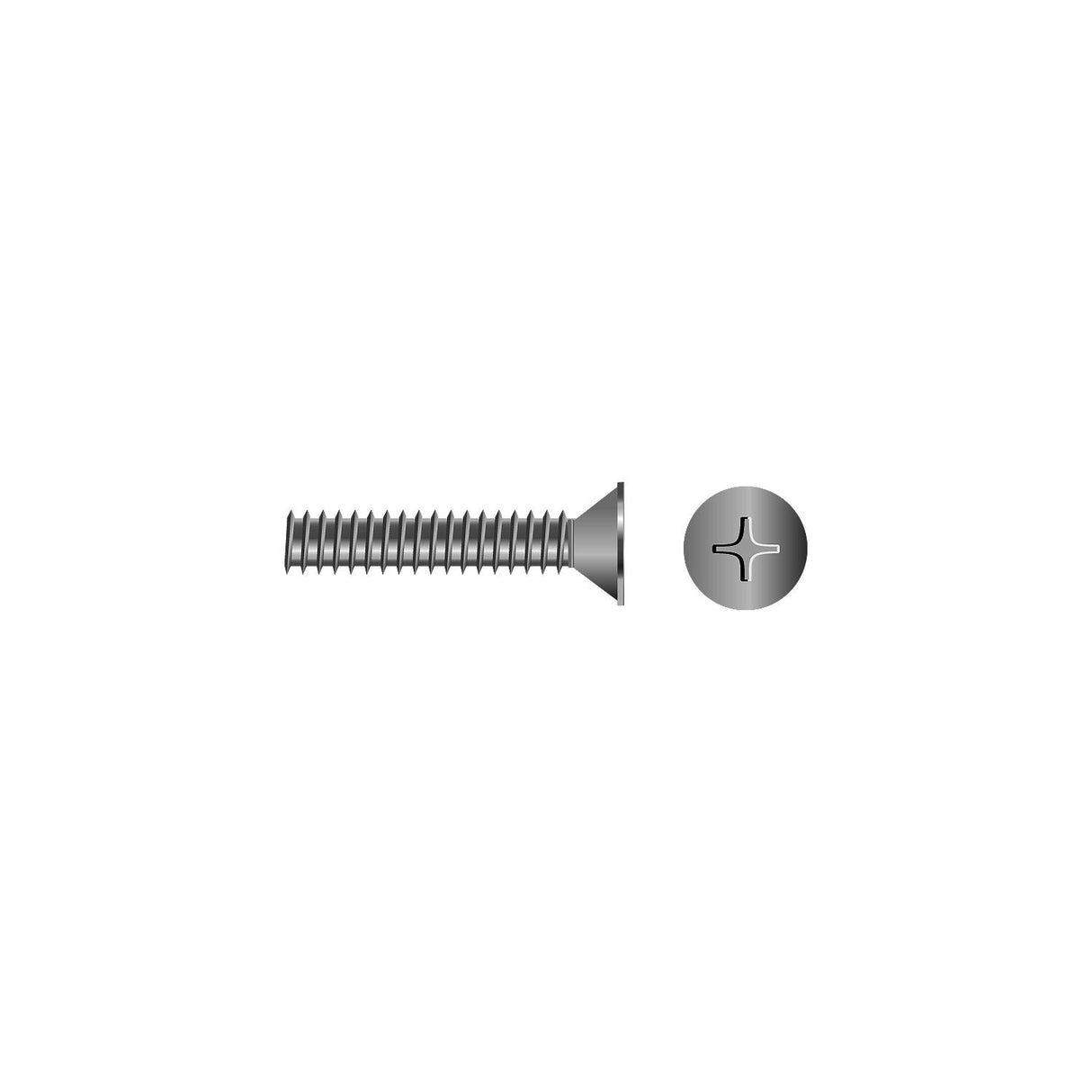 Seachoice Stainless Steel Phillips Machine Screw - Flat Head, 1/4-20 x 3/4"