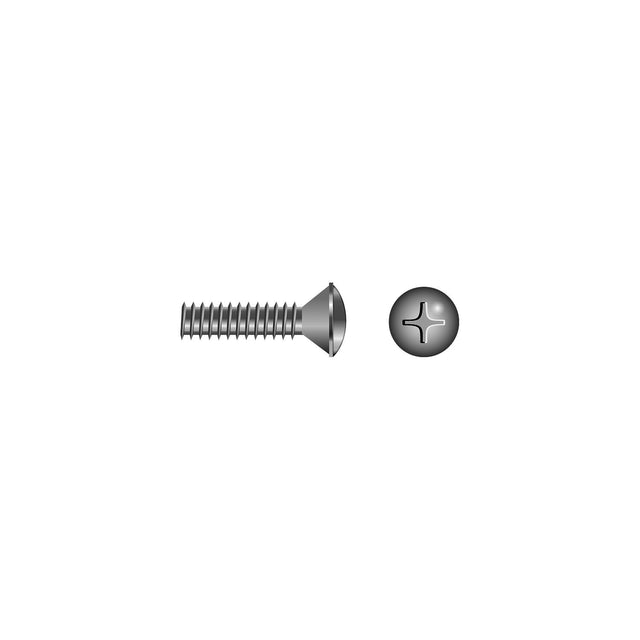 Seachoice Phillips Machine Screws, Oval Head, 10-24 x 1-1/2"