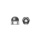 Seachoice 18-8 Stainless Steel Acorn Cap Nuts, 1/4-20 Size, Pack of 100