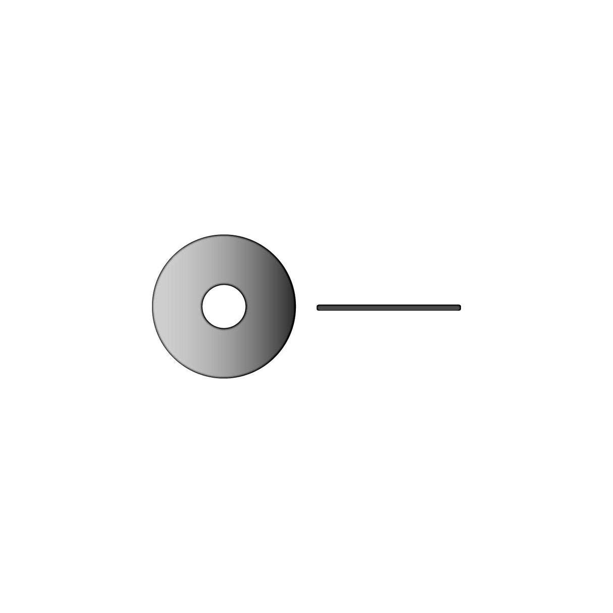 Stainless Fender Washer
1/2", .109" Thick, OD 2