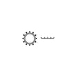 Stainless External Tooth Lock Washer
#10