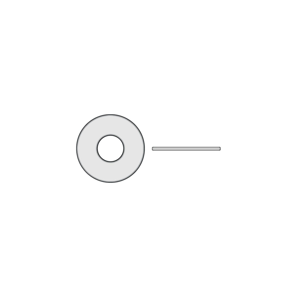 Nylon Flat Washer
#10, 0.32" Thick, OD 7/16"