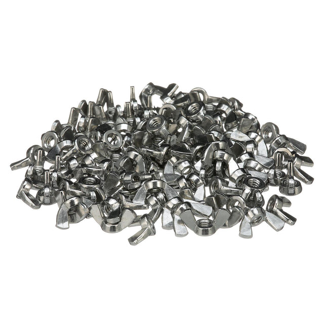 Seachoice 18-8 Stainless Steel Wing Nuts, 1/4-20 Size, Pack of 100