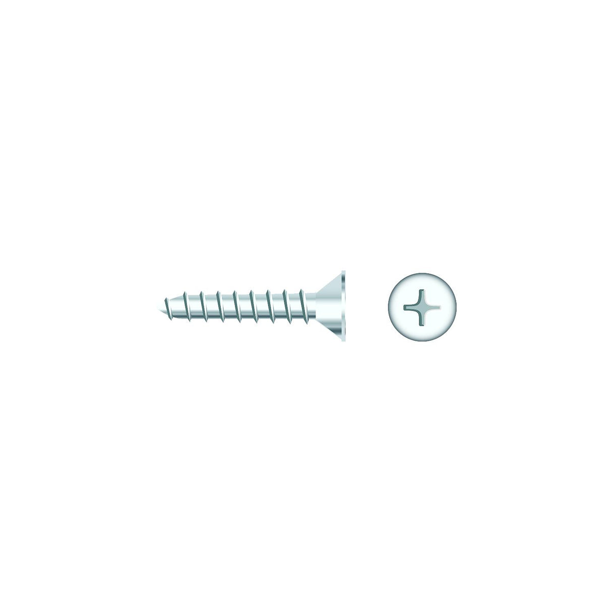 Seachoice 01752 Chrome Plated SS Phillips Tapping Screw - Flat Head, #6 x 3/4"
