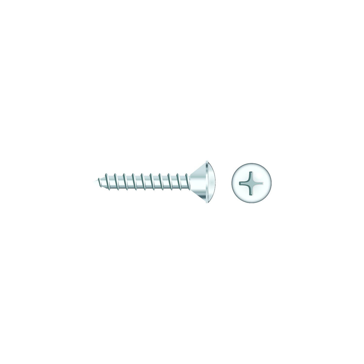 Seachoice 01794 Chrome Plated SS Phillips Tapping Screw - Oval Head, #10 x 1-1/4"