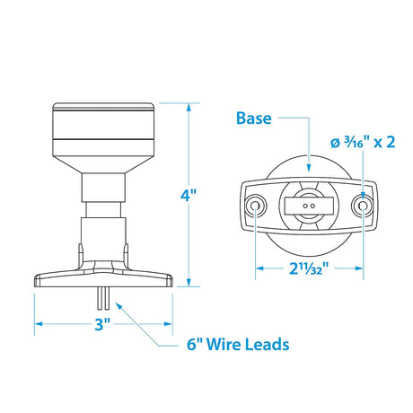 Seachoice LED All-Round Light, Boat Navigation, 4 In. Tall