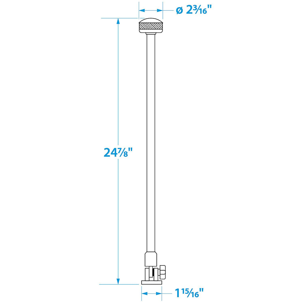 Seachoice Fold-Down LED All-Round Light, 360° Illumination, 2NM Visibility for Sail or Powerboats Under 66 Ft., 24 In.