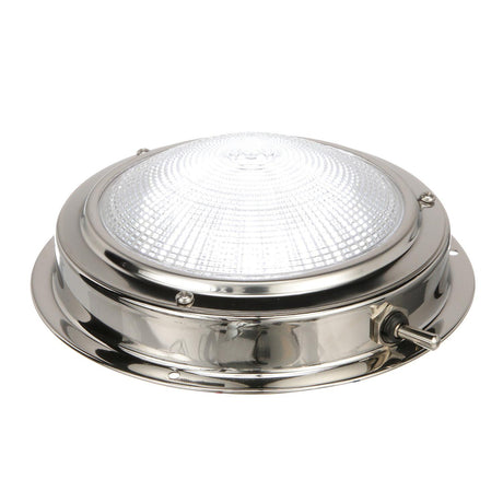 Seachoice LED Surface-Mount Dome Light, Bright White, Stainless Steel Flange, 4 in. Diameter