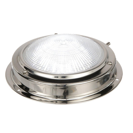Seachoice LED Surface-Mount Dome Light, Bright White, Stainless Steel Flange, 5 in. Diameter