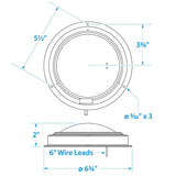 Seachoice LED Surface-Mount Dome Light, Bright White, Stainless Steel Flange, 5 in. Diameter