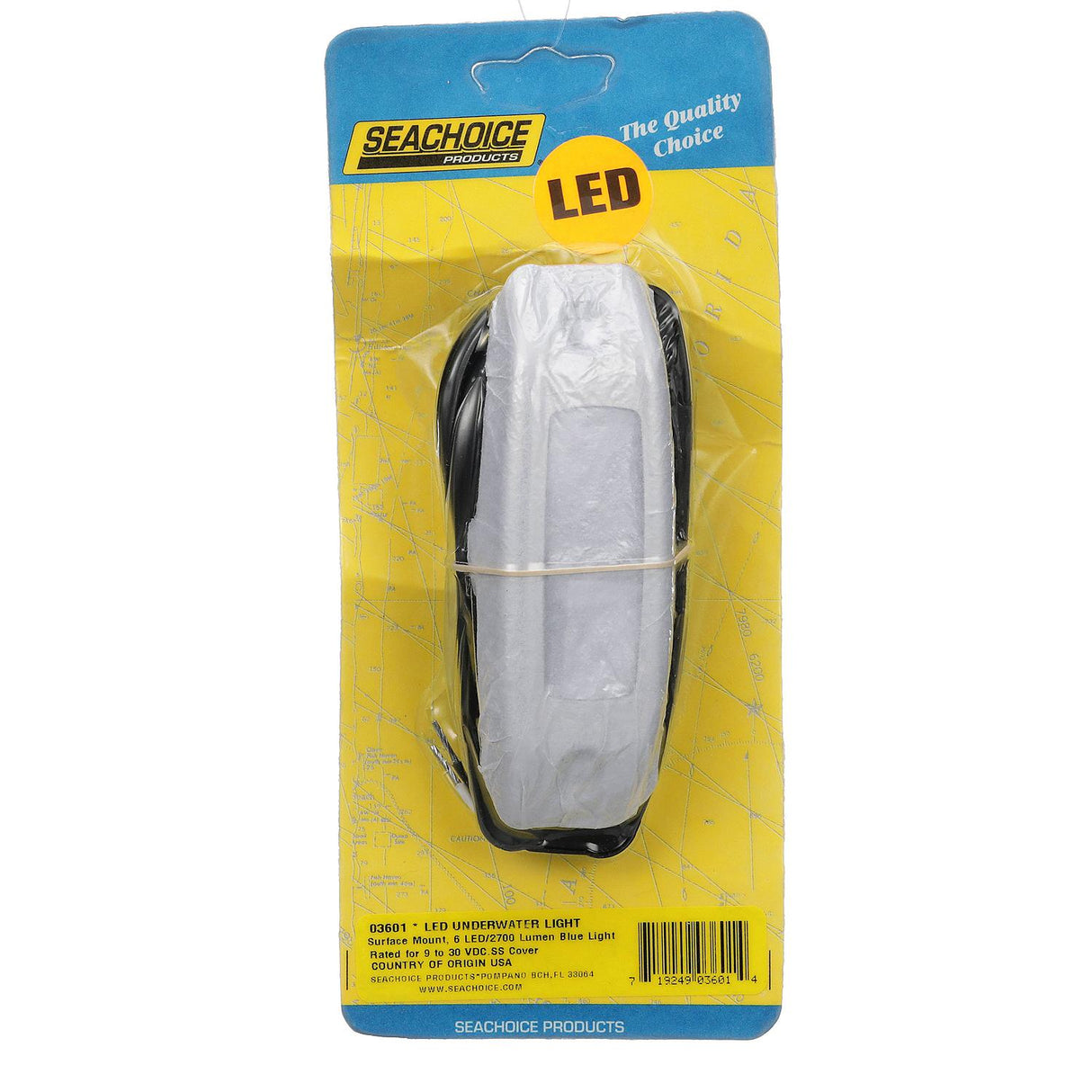 Seachoice 03601 Water Dragon LED Underwater Light, 6 Blue LEDs, 2,700 Lumens