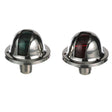 Seachoice Stainless Steel Port and Starboard Side Light, 1 Nautical Mile Visibility for Sail or Powerboats Under 39 Feet