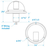 Seachoice Stainless Steel Port and Starboard Side Light, 1 Nautical Mile Visibility for Sail or Powerboats Under 39 Feet