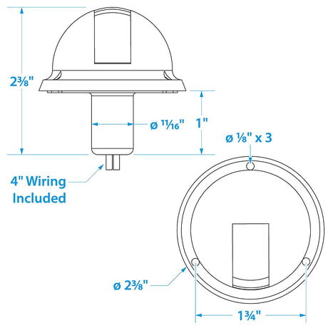 Seachoice Stainless Steel Port and Starboard Side Light, 1 Nautical Mile Visibility for Sail or Powerboats Under 39 Feet