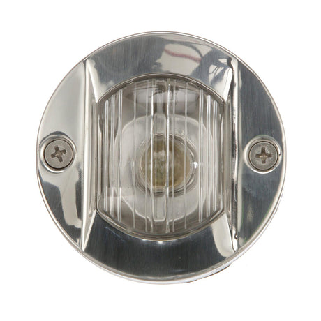 Seachoice Round Navigation Transom Light w/ Stainless Steel Flange, 3 In., Vertical Surface Mount