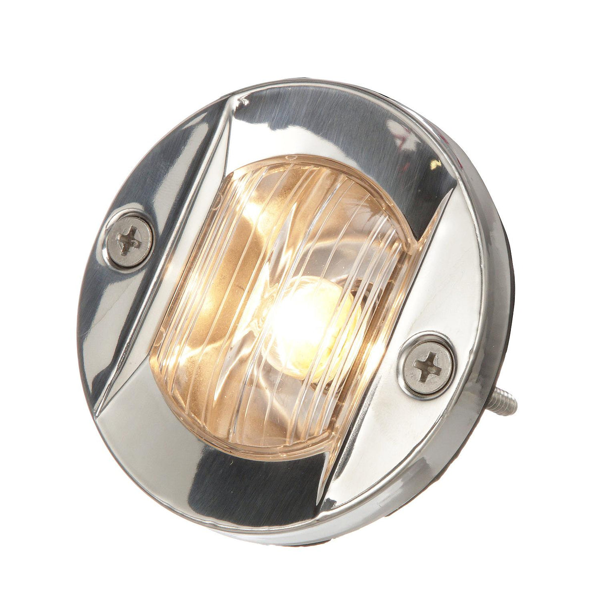 Seachoice Round Navigation Transom Light w/ Stainless Steel Flange, 3 In., Vertical Surface Mount