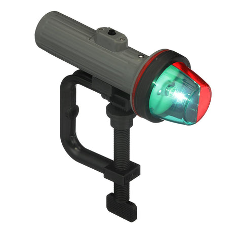 Seachoice Bi-Color Portable Battery-Operated Boat Navigation Bow Light, Horizontal Clamp Mount