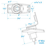 Seachoice 08261 Chrome-Plated Spare Light Base Assembly, Plug In, Waterproof Snap-On Cover