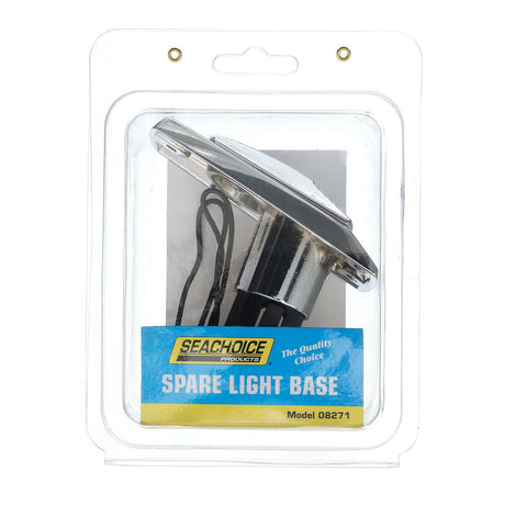Seachoice 08271 All-Round White Light Spare Base, Zamak Die-Cast, Perma-Plate, Chrome Finish