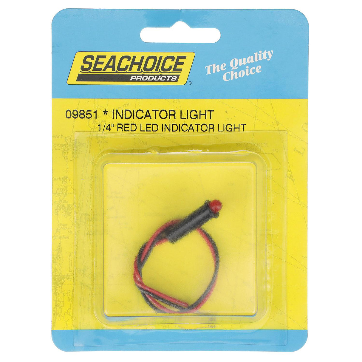 Seachoice LED Red Indicator Light, 14V, 6 in. Lead Wires, 1/4 in. Light