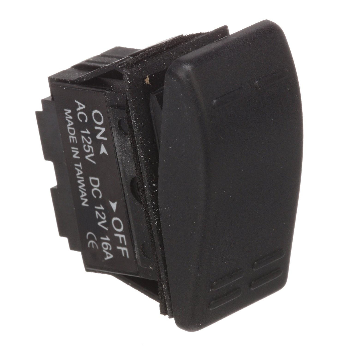 Seachoice Non-Illuminated Rocker Switch, SPST, 2 Terminal, On/Off, Black
