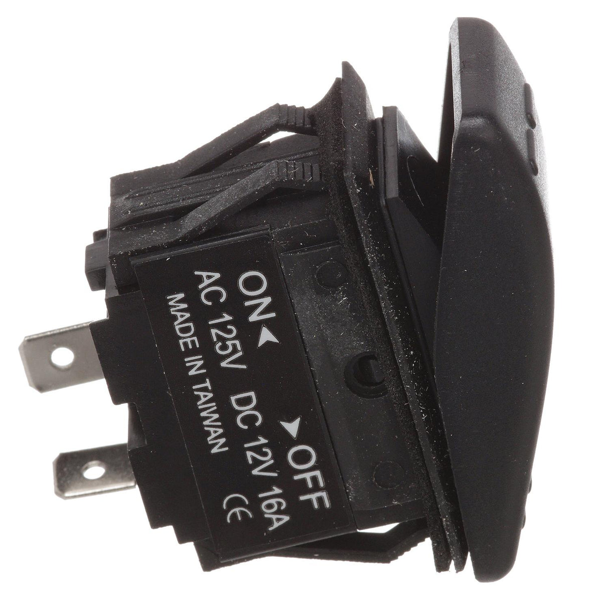 Seachoice Non-Illuminated Rocker Switch, SPST, 2 Terminal, On/Off, Black