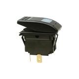 Seachoice Illuminated Rocker Switch, SPST, 3 Terminal, On/Off, Black