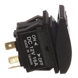 Seachoice Illuminated Rocker Switch, SPST, 3 Terminal, On/Off, Black