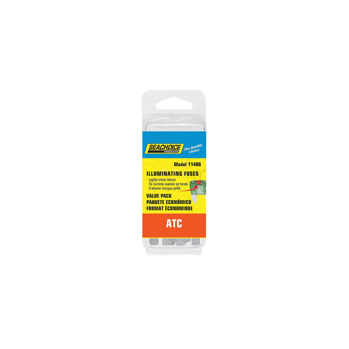 Seachoice ATC Illuminating Fuses Value Pack, Contains 25 Assorted ATC Illuminating Fuses