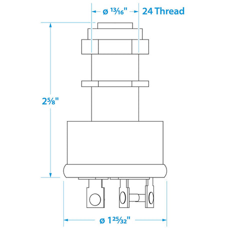 Seachoice 3-Position Heavy Duty Ignition Starter Switch