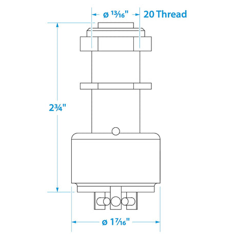 Seachoice 3-Position Heavy Duty Ignition Starter Switch