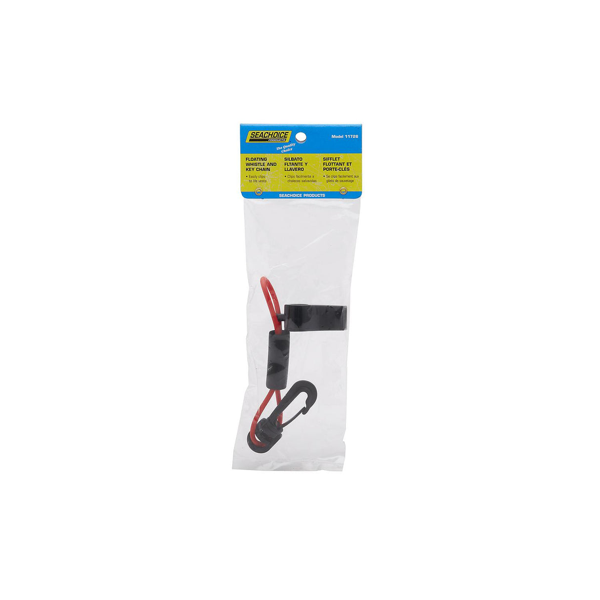 Seachoice Whistle w/ Lanyard, Red/Black
